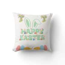 Throw Pillow Happy Easter