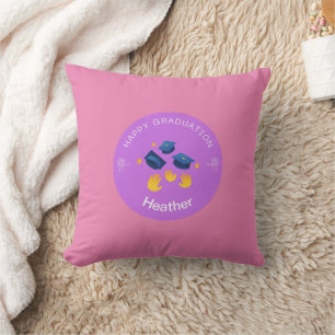 Throw Pillow - Happy Graduation - Add name