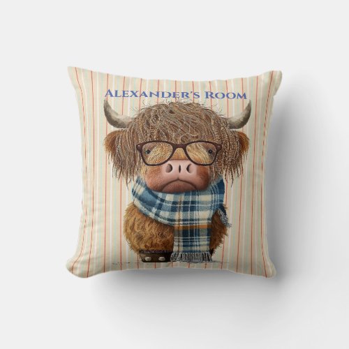 Throw Pillow Highland Cows two sided pillow