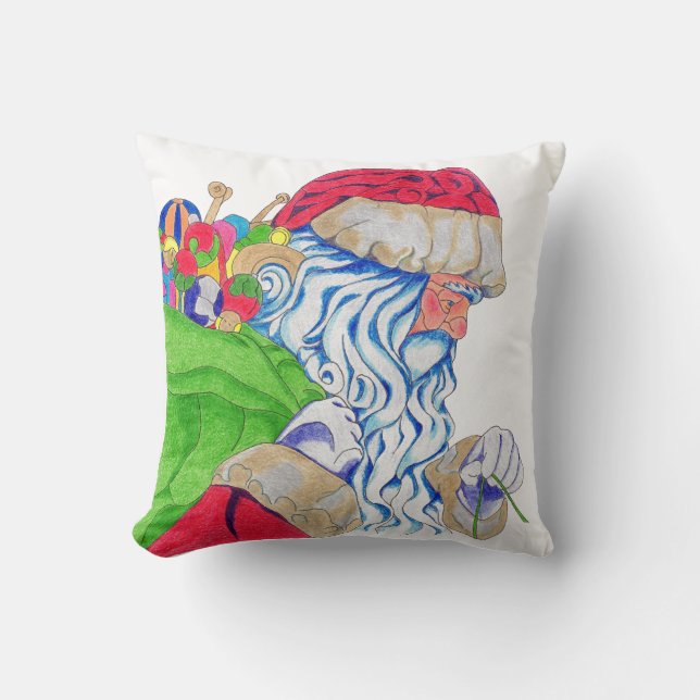 Throw Pillow Holiday Santa (Front)