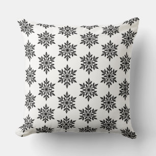 Throw Pillow-Holiday Snowflakes Pillow