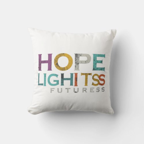 Throw Pillow Hope Lights futures 