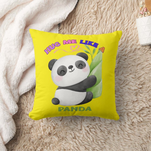 Throw Pillow – Hug Me Like a Panda 🐼 (Blanket)