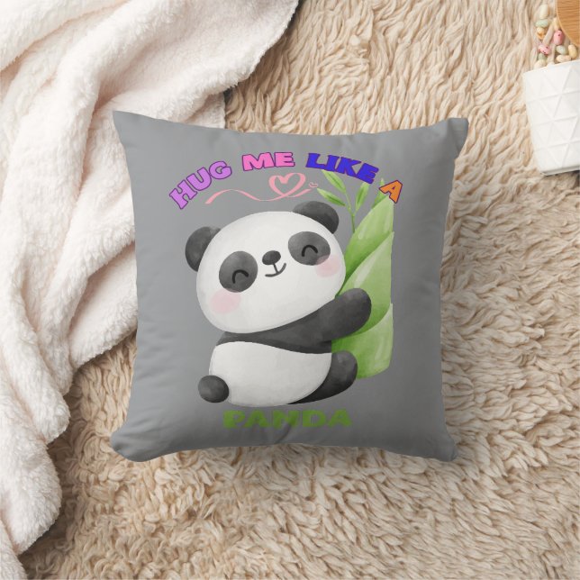 Throw Pillow – Hug Me Like a Panda 🐼 (Blanket)
