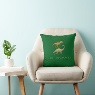 Throw Pillow - I Love Dinosaurs