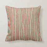 Throw pillow in beige and red