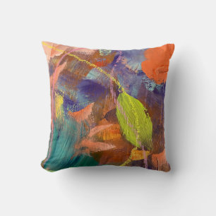 Throw Pillow in Wild Garden Design