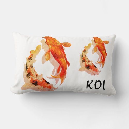 Throw Pillow_KOI Fish Lumbar Pillow