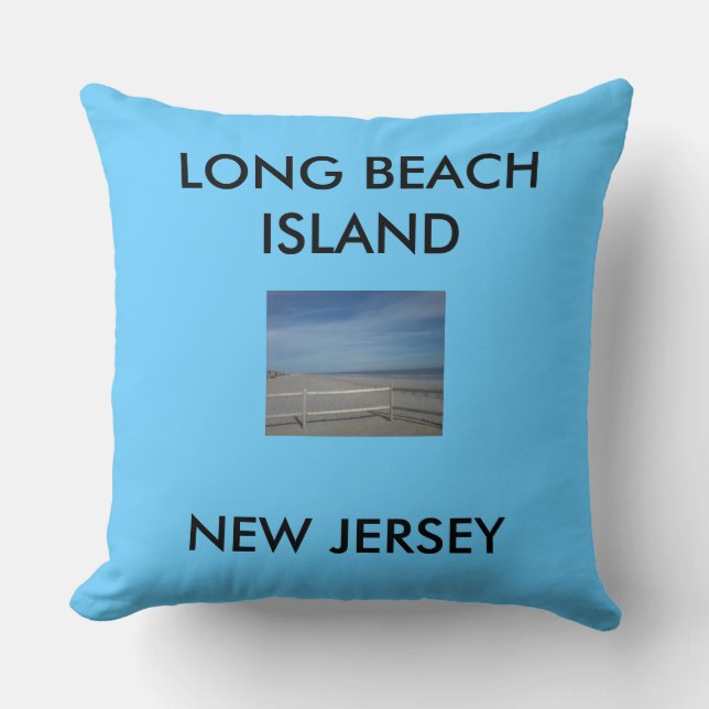 throw pillow, LBI throw pillow,Long Beach Island Pillow (Front)