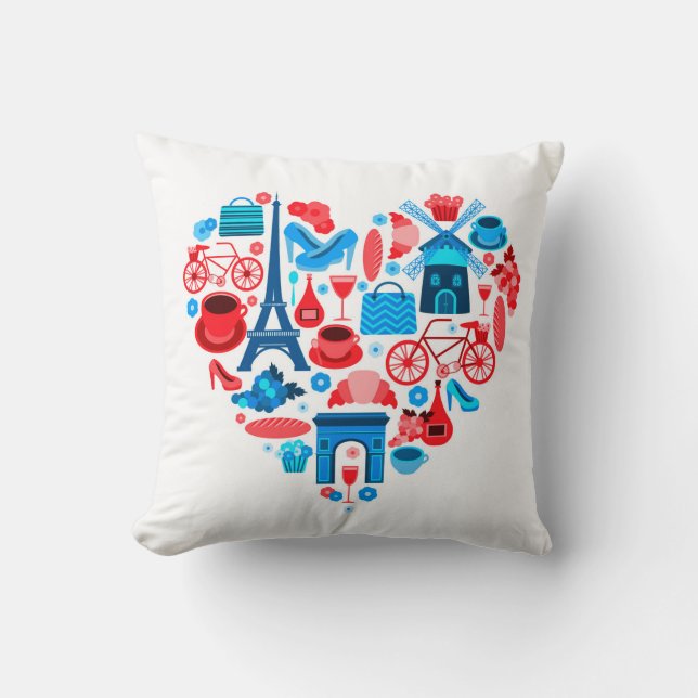 Throw Pillow-Love Paris Pillow (Front)