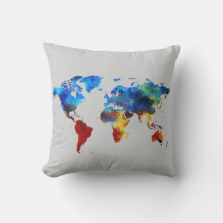 Throw Pillow map