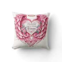 Throw Pillow, Memorial Pillow, Heaven, Mom, Angel