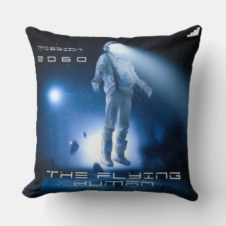Throw Pillow Mission 2060 Flying Humans
