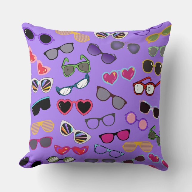 Throw Pillow Modern Retro Sunglasses (Front)