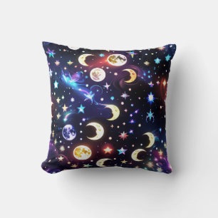 Throw Pillow - Moonstone Opal Celestial Moon