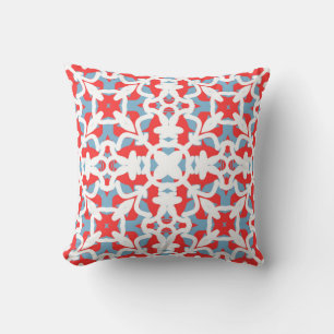 Throw Pillow, Multi color fabric print pattern Pillow