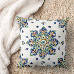 Throw Pillow Multi-colored Medallion