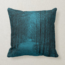 Throw Pillow - Nature Trail Pattern Light Blue
