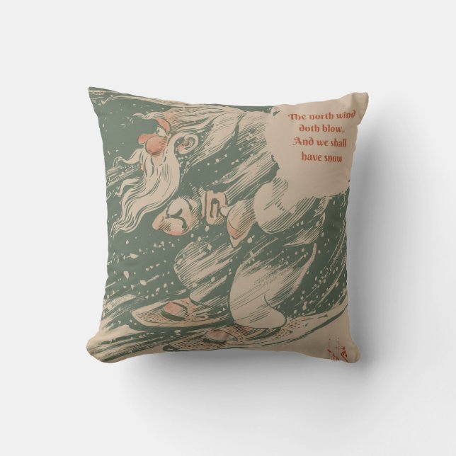 Throw Pillow, North Wind Throw Pillow (Front)