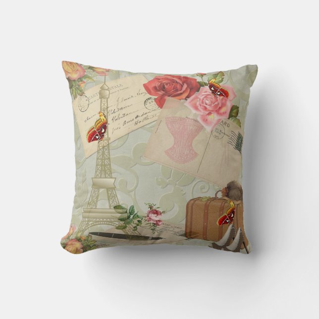 Throw Pillow/Paris Pillow (Front)