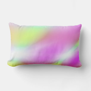 Throw Pillow, Pastel Pink, White, Yellow Lumbar Pillow