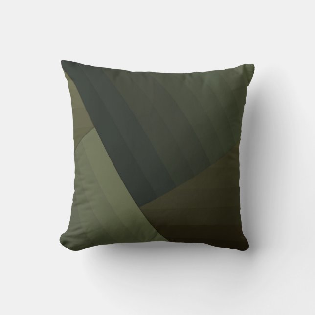 Throw Pillow , Patchwork, combined, olive, green (Front)