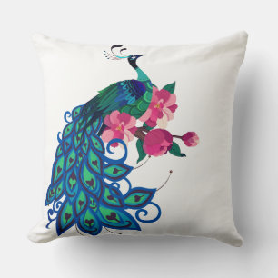 Throw Pillow-Peacock Pillow