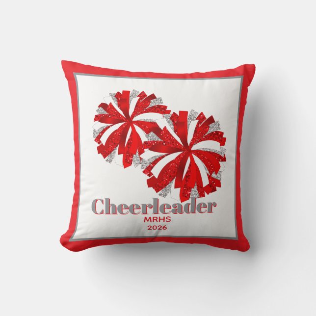 Throw Pillow Personalized Cheer Poms  (Front)
