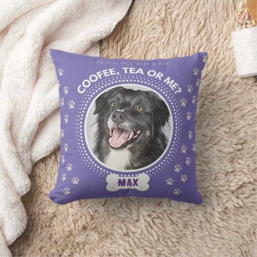  Throw Pillow Personalized with Dog Photo  Name