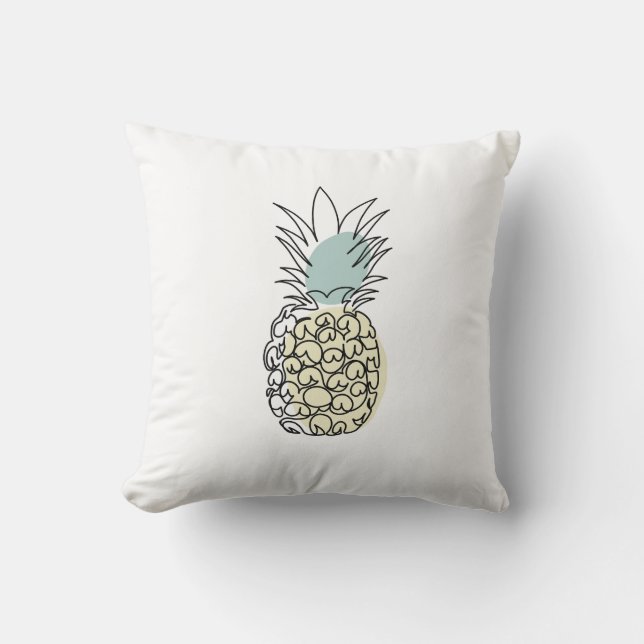 Throw Pillow Pineapple  (Front)