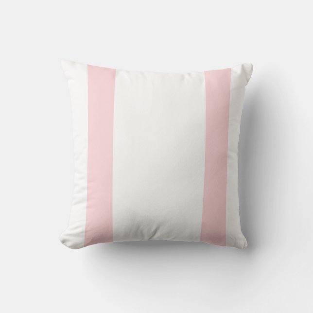 Throw Pillow Pink & White Stripe (Front)