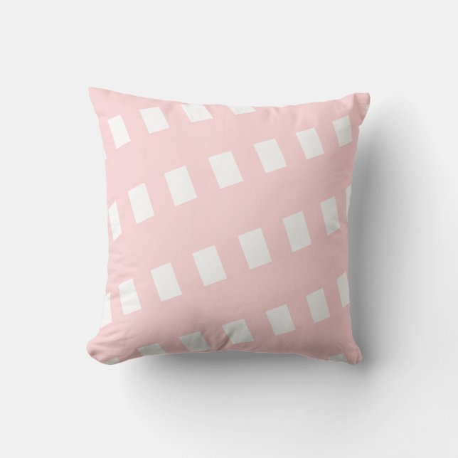 Throw Pillow Pink & White Stripe (Front)