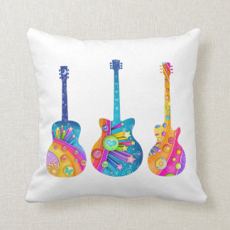 THROW PILLOW - POP ART GUITARS
