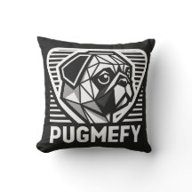 Throw Pillow - Pugmefy