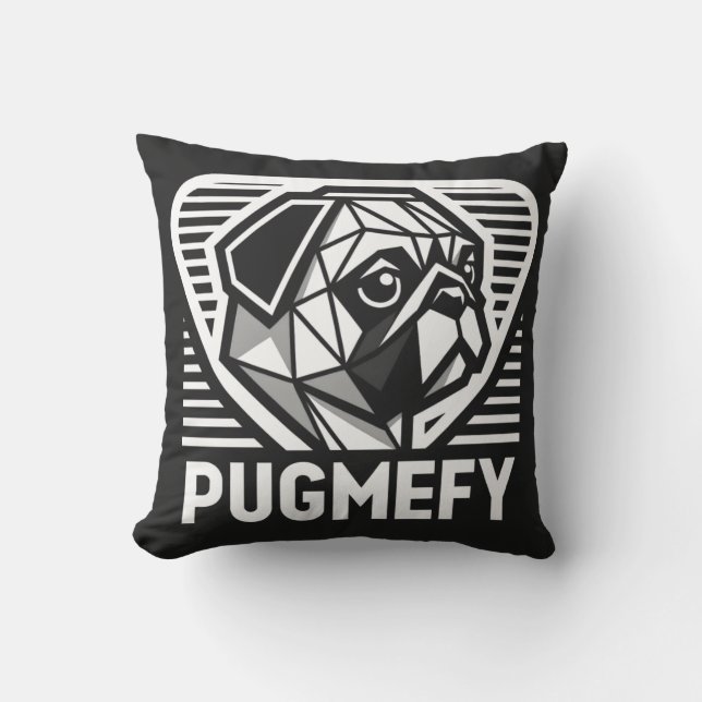 Throw Pillow - Pugmefy (Front)