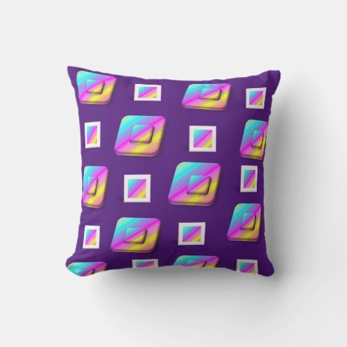 Throw Pillow Purple Pastel Squares