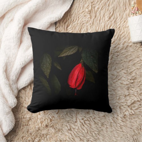 Throw pillow _ Red Flower Natural photography