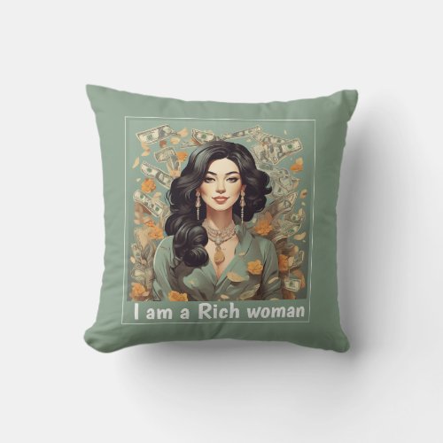 Throw Pillow _ Rich Women