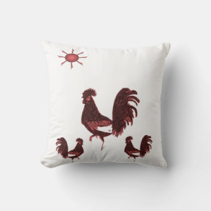 Throw Pillow Rooster