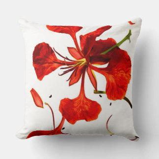 Throw Pillow Royal Poinciana Flower