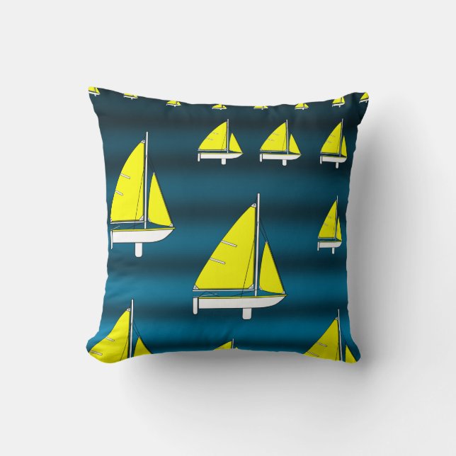 Throw Pillow Sailboat (Front)