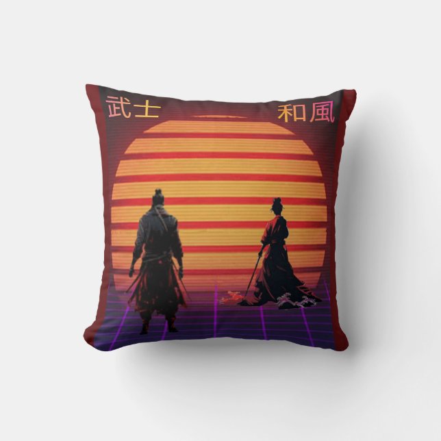 Throw Pillow Samurai japanese style  (Front)