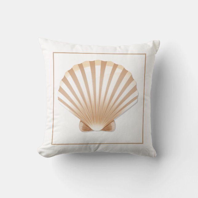 Throw Pillow-Sea Shell Pillow (Front)