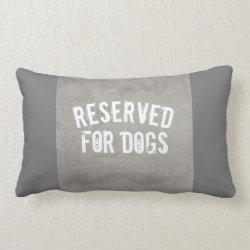 throw pillow shabby chic text reserved for dogs