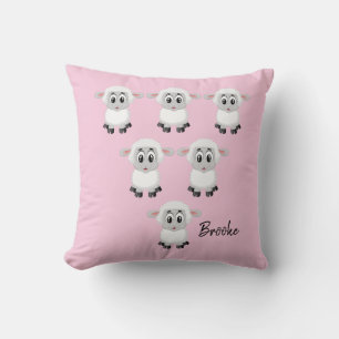 Throw Pillow Sheep Pink