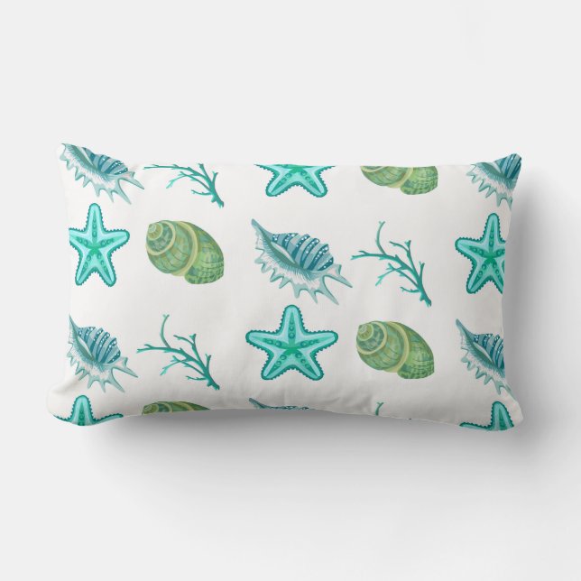 Throw Pillow-Shells Lumbar Pillow (Front)