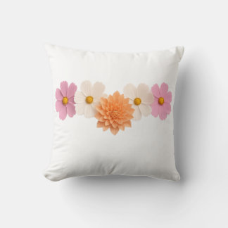 Throw Pillow Simple Flower Design