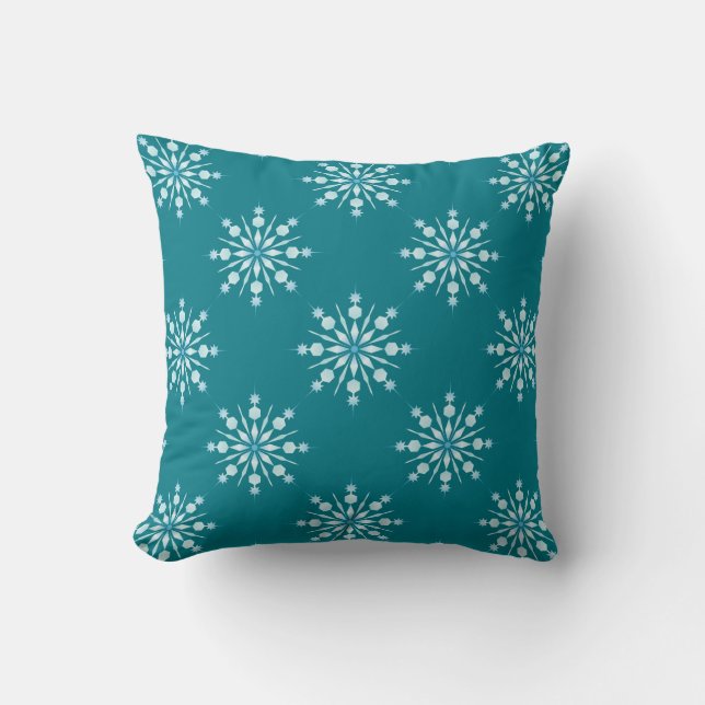 Throw Pillow/Snowflakes Pillow (Front)