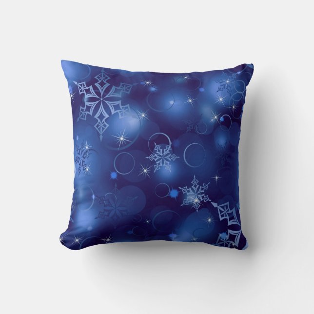 Throw Pillow/Snowflakes Pillow (Front)