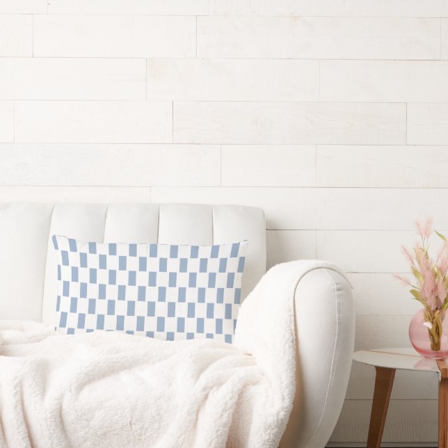 Throw Pillow Square Blue White (Couch)